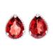 Merlot Drop,'Hand Made Garnet and Sterling Silver Stud Earrings'