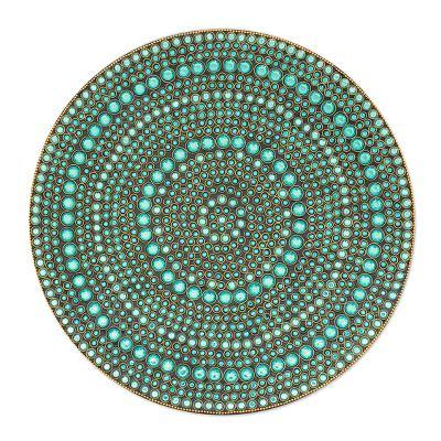 Aqua Glitz,'Bejeweled vanity tray'