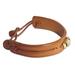 Classic Evening,'Brown Leather Wristband Bracelet with Brass Accents'