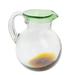 Palm Beach,'Clear Green Brown Hand Blown Recycled Glass Pitcher'