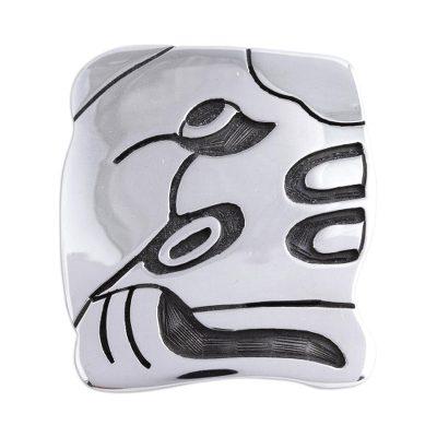 Maya Dog,'Unique Mexican Silver Women's Pendant'