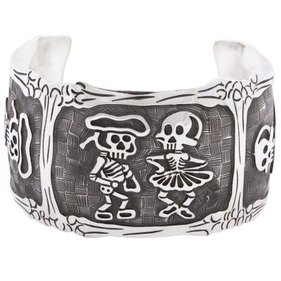 Skeletal Matador Dance,'Day of the Dead Matador Skeletons Bracelet'