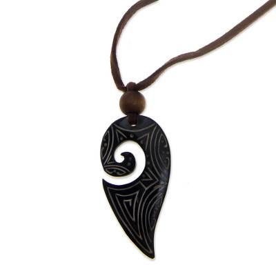 'Hook of Peace' - Handmade Indonesian Pendant Necklace