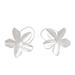 Star Blooming,'Sterling Silver Dangle Earrings with Floral Design'