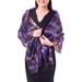 Silk shawl, 'Orchid Mystique' - Fair Trade Tie Dye Silk Shawl