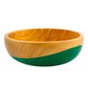 Wood bowl, 'Spicy Green' (large)