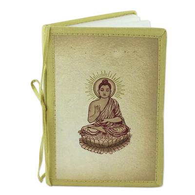 'Poetic Buddha' - Artisan Crafted Buddhism Journal 48 Blank Handmade Paper