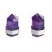 Intuitive Energy,'Hand Cut Prism Amethyst Stud Earrings from Brazil'