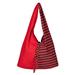 Red Lurik,'Handcrafted Red Striped Cotton Shoulder Bag from Java'