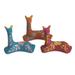 Colorful Llamas,'Artisan Crafted Ceramic Llama Figurines (Set of 3)'