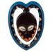 Kwele Mask I,'African Art Heart Shaped Kwele Protective Handmade Wood Mask'