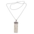 Nature Goddess,'Amethyst and Bone Pendant Necklace from Bali'