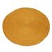 Circular Beauty in Maize,'Round Handwoven Jute Area Rug in Maize (3 Feet Diameter)'