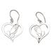 Empire of Love,'Handcrafted Sterling Silver Heart Earrings'