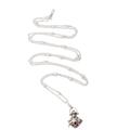 Love's Purity,'Silver and Cultured Pearl Harmony Ball Necklace with Garnet'