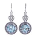 Mesmerizing Color,'Handcrafted Thai Sterling Silver and Roman Glass Earrings'