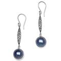 Twilight Blue,'Cultured Mabe Pearl and Sterling Silver Dangle Earrings'