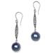 Twilight Blue,'Cultured Mabe Pearl and Sterling Silver Dangle Earrings'