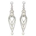 Droplet Chandeliers,'Handcrafted Cultured Pearl Chandelier Earrings from Thailand'