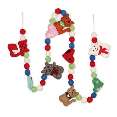 Kitty Christmas,'Artisan Crafted Wool Christmas Tr...