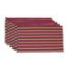 Trails of Happiness,'Six Handwoven Striped Cotton Placemats from Guatemala'