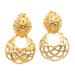 Scale Back in Gold,'Hand Crafted Gold-Plated Dangle Earrings'