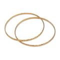 Endless Shine,'2 Gold Plated 925 Slim Half Hoop Bangle Bracelets from Bali'