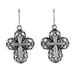 Faithful Promise,'Sterling Silver Cross Dangle Earrings Handmade in Thailand'