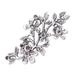 Blooms in Winter,'Sterling Silver Brooch with Citrine Stones and Floral Motifs'