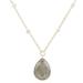 '18k Gold-Plated Pendant Necklace with Labradorite Gemstones'