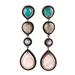 Artist's Palette,'Artisan Crafted 925 Silver Gemstone Earrings with 18k Gold'