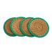 Latin Toast in Green,'Pine Needle Polyester Green Coasters (Set of 4) Guatemala'
