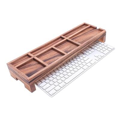 Smarty Pants,'Hand Crafted Raintree Wood Desk Organizer'