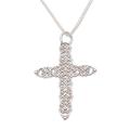 The Call,'Sterling Silver Cross Pendant Necklace from Indonesia'