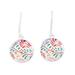 Jaipur Garden,'Colorful Floral Sterling Silver Dangle Earrings from India'