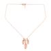 Rosy Princess,'Rose Gold Plated Rose Quartz Pendant Necklace from India'