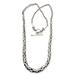 Sterling silver chain necklace, 'Memoirs'