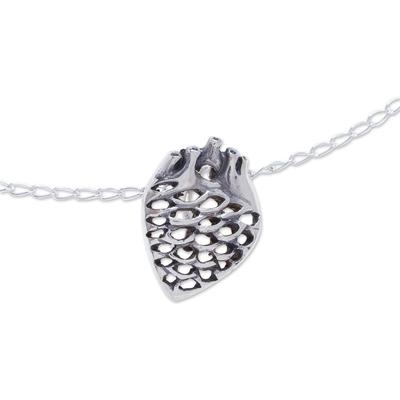 Agave Heart,'Agave Heart Sterling Silver Pendant Necklace from Mexico'