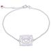 Root Chakra Spin,'Artisan Crafted Cubic Zirconia Pendant Bracelet'