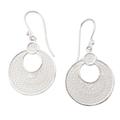 Filigree Eclipse,'Artisan Crafted Sterling Silver Dangle Earrings'