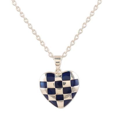 Magic Heart,'Sterling Silver Heart-Motif Pendant Necklace'