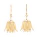 Shy Lotus,'Handcrafted Thai Gold Plated Silver Floral Earrings'