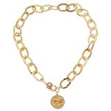 Leo Born,'24k Gold-Plated Cubic Zirconia Leo Pendant Necklace'