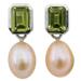 'Attraction' - Pearl and Peridot Drop Earrings