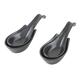 Subtle Flavor,'Handcrafted Black Ceramic Spoons with Rests (Pair)'