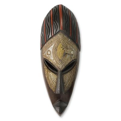African wood mask, 'Akan Akoma'