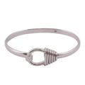 Creative Gleam,'Sterling Silver Bangle Bracelet Crafted in Mexico'