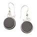 Perfect Life,'Artisan Crafted Sterling Silver and Onyx Dangle Earrings'