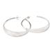 Every Moment,'Hand Crafted Sterling Silver Half-Hoop Earrings'