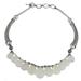 White Petals,'White Chalcedony and Sterling Silver Choker Necklace'